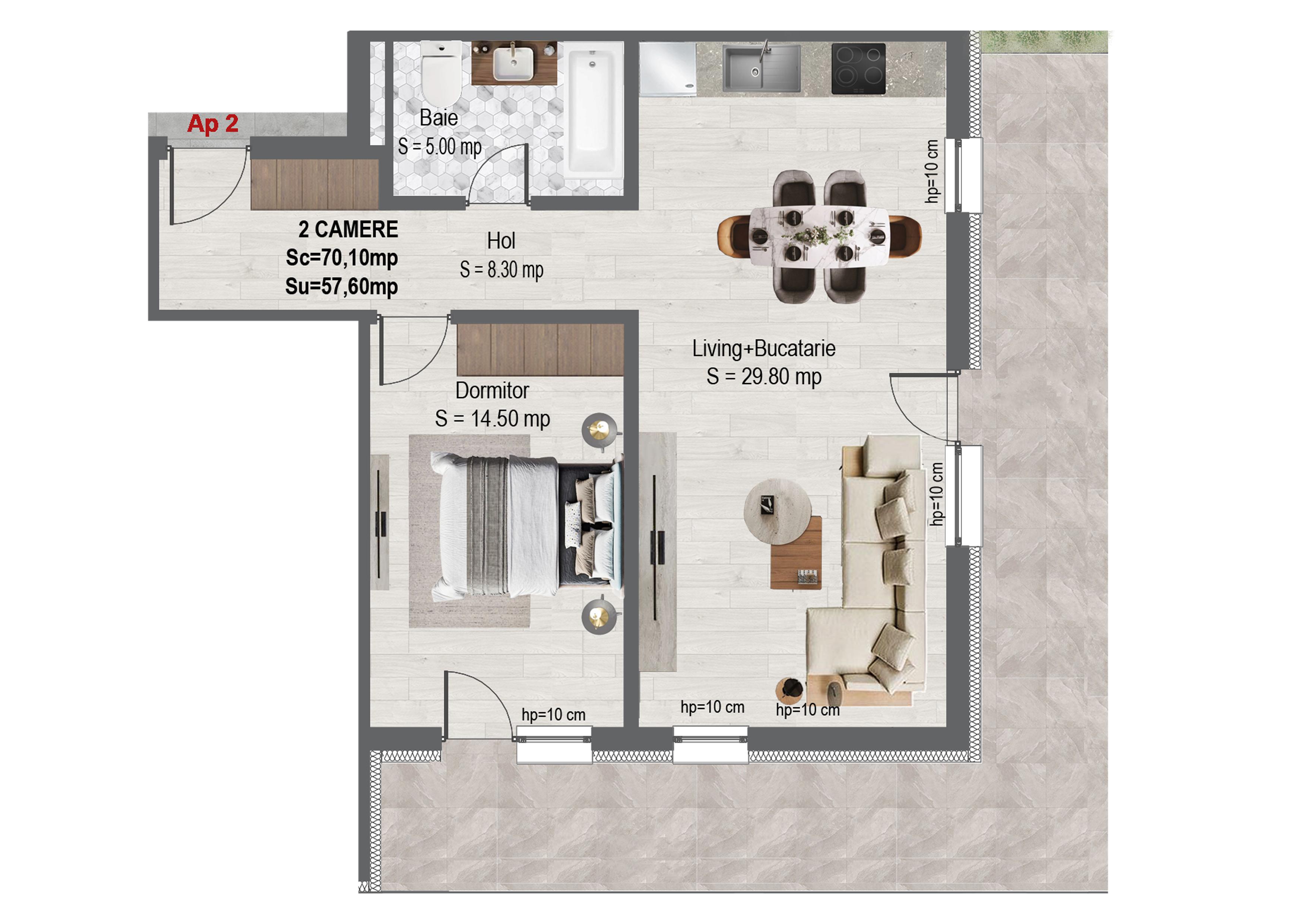 Apartament 2 camere Magnolia Paulesti